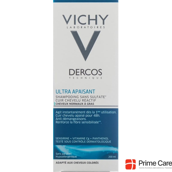 Vichy Dercos Shampooing Ultra-Sensitive Oily scalp french 200 ml