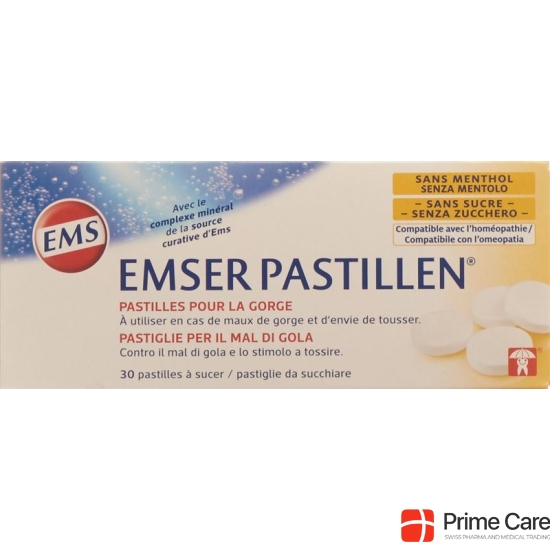 Emser sugar-free without menthol 30 pastilles