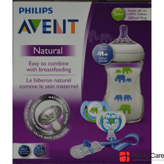 Avent Philips elephant gift set green / blue