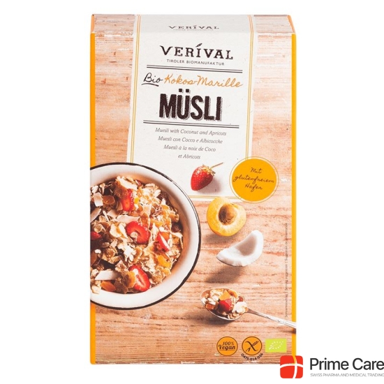 Verival Organic coconut apricot muesli 325 g