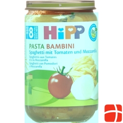 Hipp Pasta Bambini spaghetti with tomato and mozzarella eight months 220 g