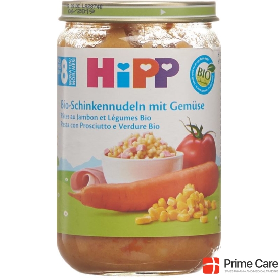 Hipp organic ham noodles with vegetables 8 months (new) 220 g buy online