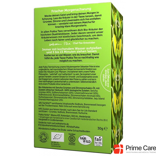 Pukka Clean Matcha Green Tee Bio Beutel 20 Stück buy online