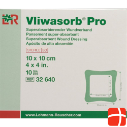 Vliwasorb Pro Wundverband 10x10cm 10 Stück
