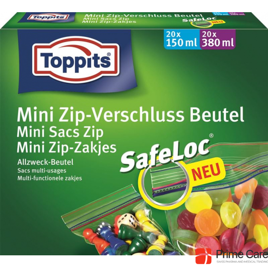 Toppits Mini Zip Verschlussbeutel 40 Stück buy online