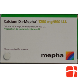 Calcium D3 Mepha Brausetabletten 1200/800 20 Stück