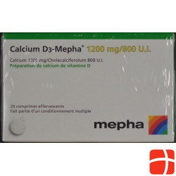 Calcium D3 Mepha Brausetabletten 1200/800 2x 20 Stück