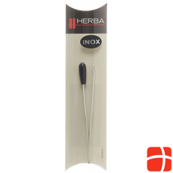 Herba tweezers inclined inox white