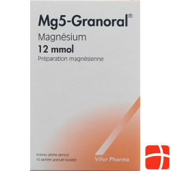 Mg5-granoral Granulat 12 Mmol Pfirs-Aprik Beutel 10 Stück