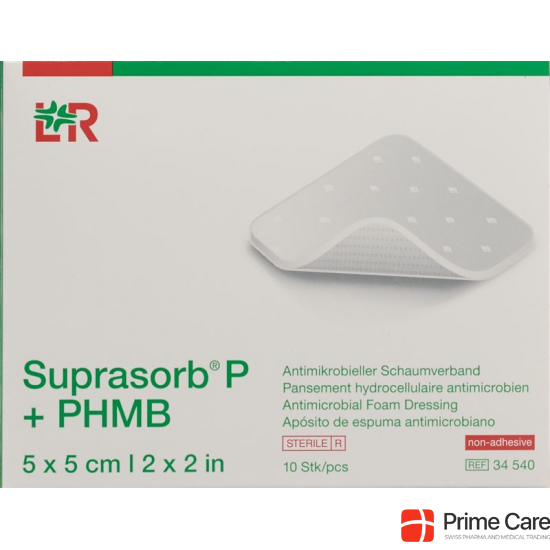Suprasorb P+phmb Schaumverband 5x5cm 10 Stück buy online