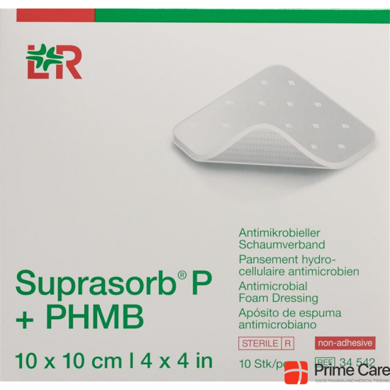 Suprasorb P+phmb Schaumverband 10x10cm 10 Stück buy online