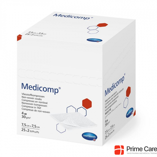 Medicomp Bl 4 Fach S30 7.5x7.5 Steril 100x 2 Stück buy online