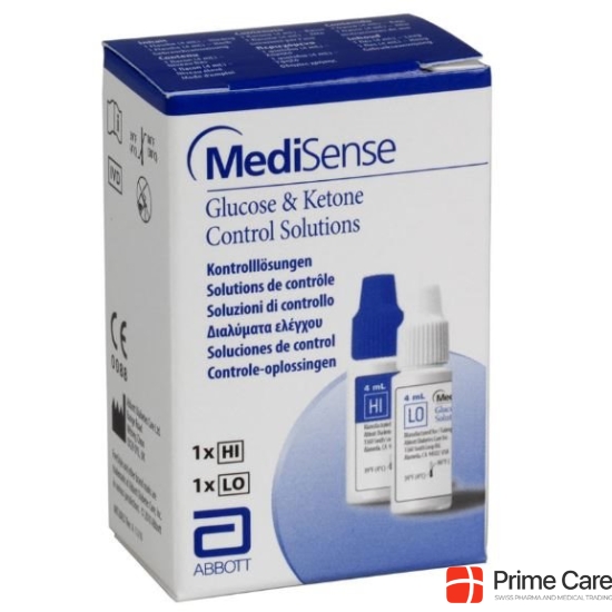 Abbott Medisense glucose & Ketone Control Solution 2 x 4 ml