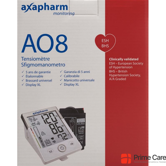 Axapharm Ao8 upper arm blood pressure monitor buy online