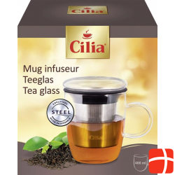 Cilia tea glass with filter insert