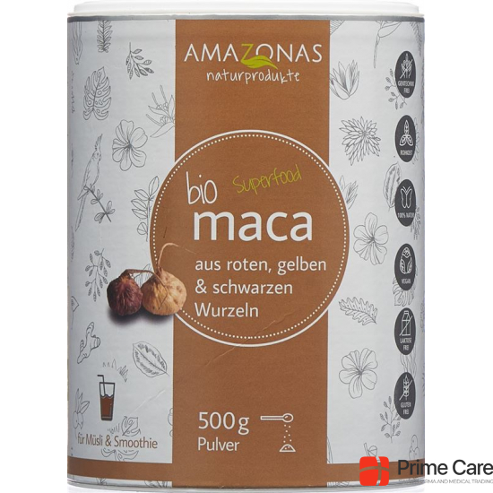 Maca Bio Pulver 100% Pur Dose 500g buy online