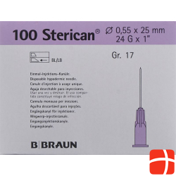 Sterican Nadel 24g 0.55x25mm Lila Luer 100 Stück