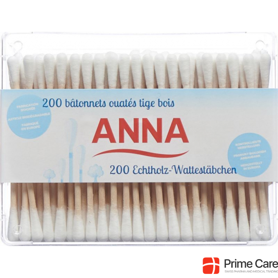 Anna Wattestäbchen Holz 200 Stück buy online