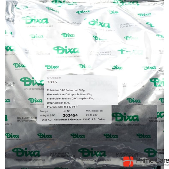 Dixa Rubi Idaei Folia Conc Dac 500g buy online