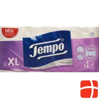 Tempo Prem Toilettenpapier Weiss 4-lagig 110bl 9 Stück