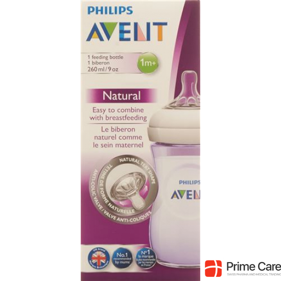 Avent Philips Natural Bottle 260ml Purple buy online