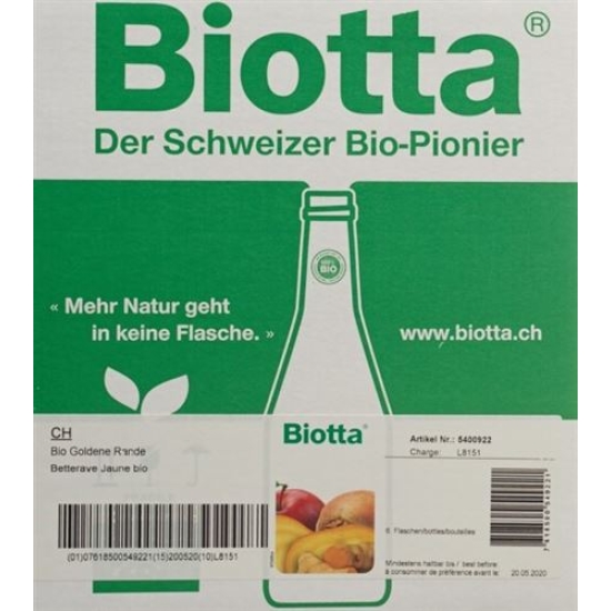 Biotta Bio Golden edge 6 Fl 5 dl