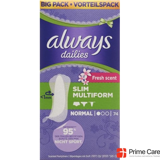 Always Slipeinlage Slim Multiform Fresh Vor 74 Stück buy online