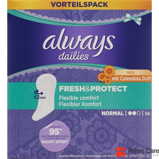 Always Panty Liners Fresh & Protect Normal Calendula Fragrance 56 pieces buy online