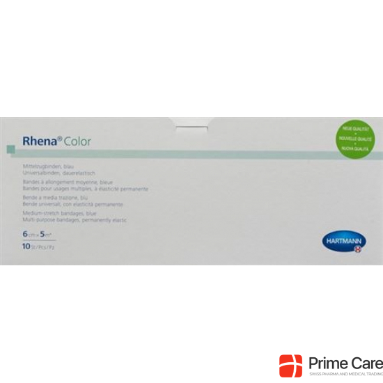 Rhena Color Elastische Binden 6cmx5m Bl Off 10 Stück buy online