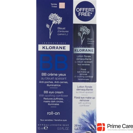 Klorane Bleuet Augencreme Roll-On 15ml + Lotion buy online