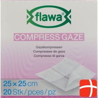 Flawa Gazekompressen Geschnitten 25x25cm 20 Stück
