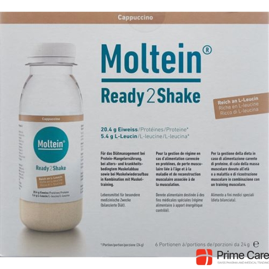 Moltein Ready2shake Cappuccino 6 Flasche 24g buy online