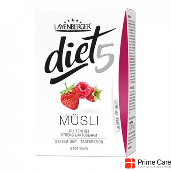 Layenberger Diet5 Muesli Himbeer-Erdbeer 5x 45g buy online