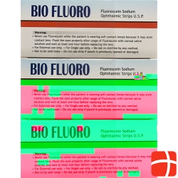 Biofluoro Fluorescein Ophtalmic Strips 100 Stück