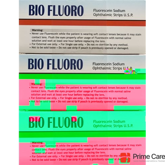 Biofluoro Fluorescein Ophtalmic Strips 100 Stück buy online