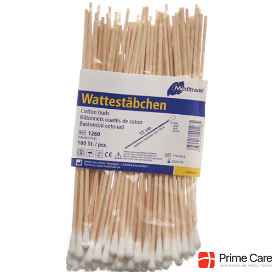 Meditrade Wattestäbchen Klein 15cm Holz 100 Stück buy online