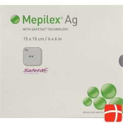 Mepilex Ag Schaumverband Safetac 15x15cm Sil 5 Stück