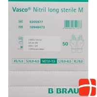 Vasco Nitril Handschuhe M Long Steril 50 Paar