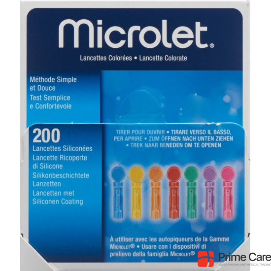 Microlet Lanzetten Farbig 200 Stück buy online