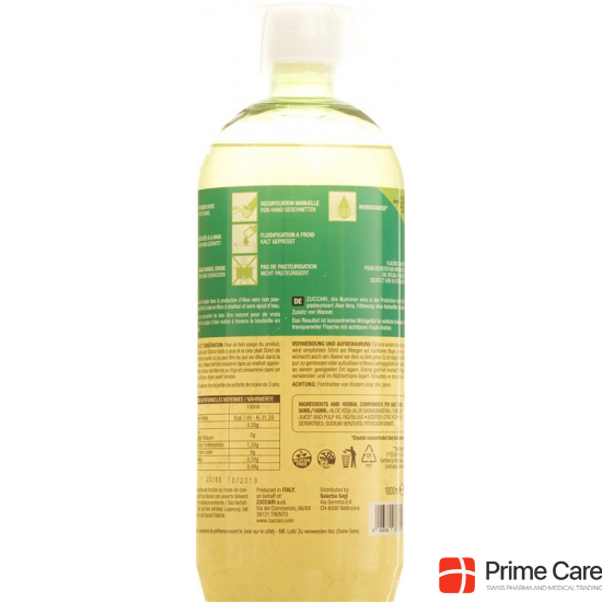 Zuccari Aloe Vera Saft Rein 1L buy online