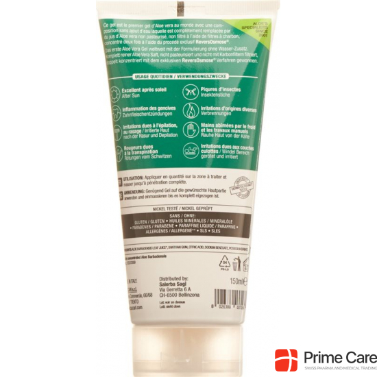 Zuccari Echtes Aloe Gel Tube 150ml buy online