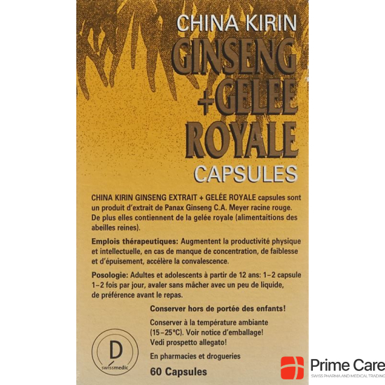 China Kirin Ginseng + Gelee Royale Kapseln 60 Stück buy online