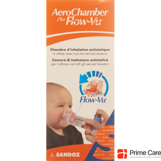 Aerochamber Plus Flow-vu mit Maske (0-18 M) Orange buy online