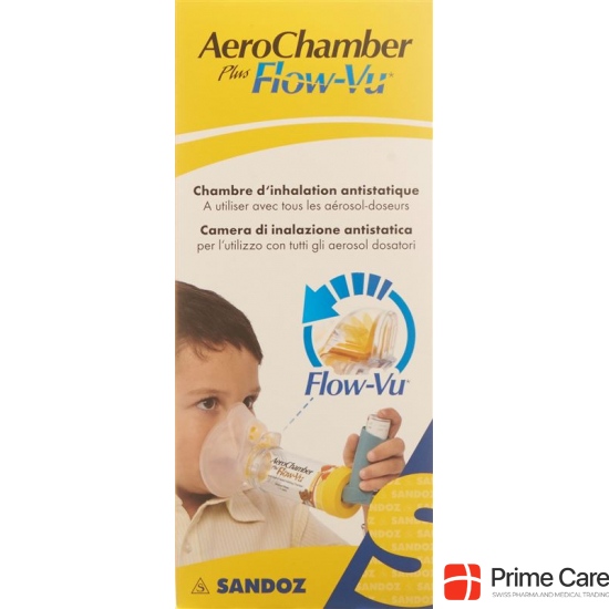 Aerochamber Plus Flow-vu mit Maske (1-5 J) Gelb buy online