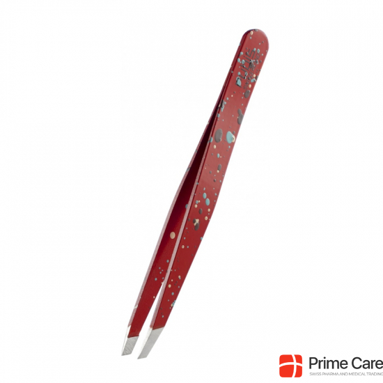 Rubis tweezers action painting oblique red inox buy online