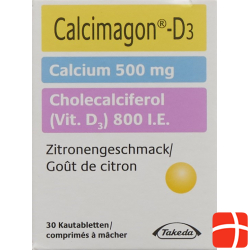 Calcimagon D3 500/800 Zitrone (o Aspar) Dose 30 Stück