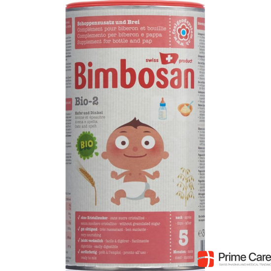 Bimbosan Bio 2 Hafer und Dinkel Pulver Dose 300g buy online