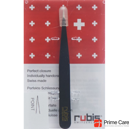 Rubis tweezers pointed black inox buy online