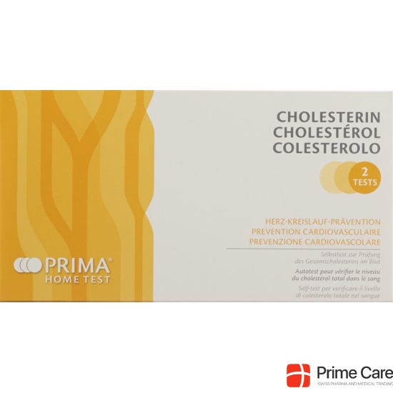 PRIMA HOME TEST Cholesterol Test 2 pcs