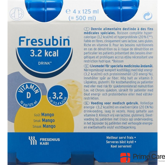 Fresubin 3.2 Kcal Drink Mango 4x 125ml buy online